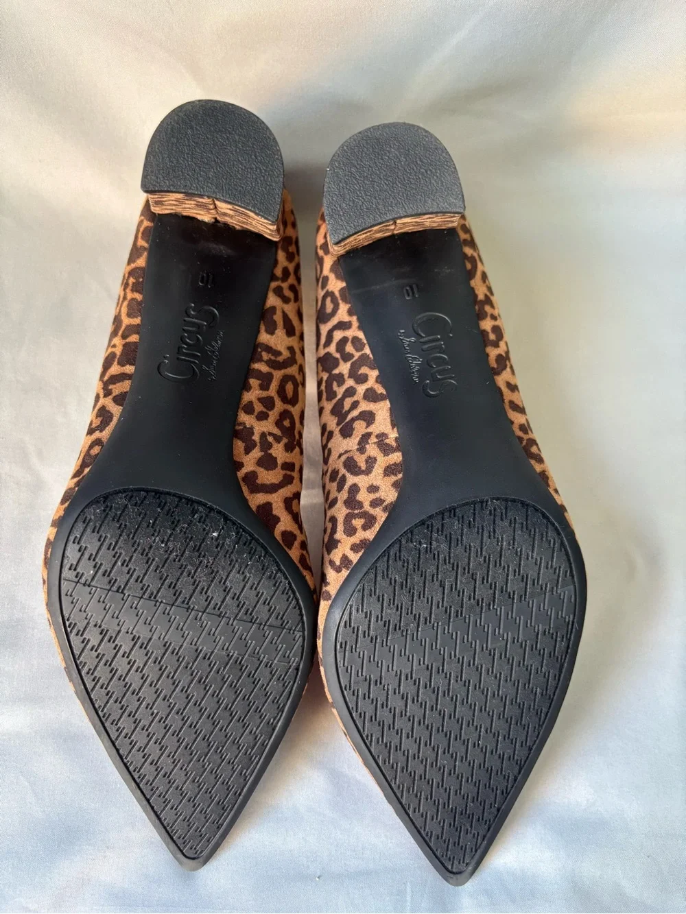 Circus by Sam Edelman Leopard Print Pointed Toe Pumps - Brown/Black Size 10
